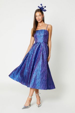 Жаккардовое платье миди бандо , фиолетовый Coast
