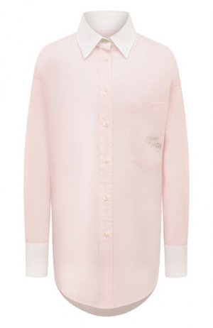 Хлопковая рубашка Forte Dei Marmi Couture. Цвет: розовый