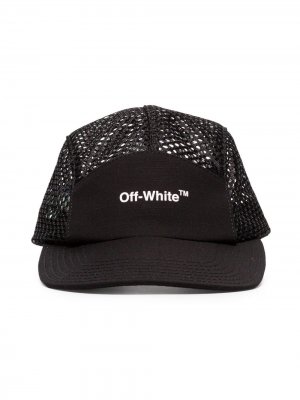 Сетчатая кепка с логотипом Off-White. Цвет: черный