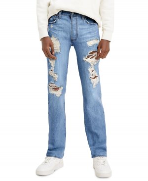 Мужские рваные джинсы 501 с оригинальным кроем на пуговицах Levi's, мульти Levi's
