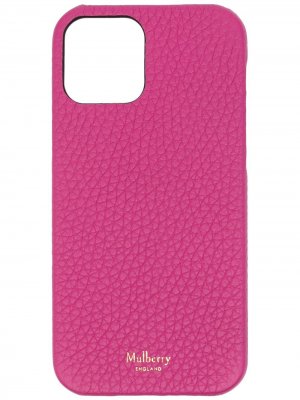 Чехол для iPhone 12 из зернистой кожи Mulberry. Цвет: розовый