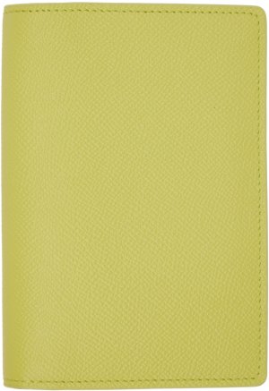 Желтая кожаная обложка для паспорта Maison Margiela
