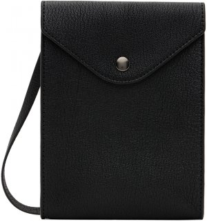 Черная сумка на плечо с ремешком-конвертом , цвет Black Lemaire