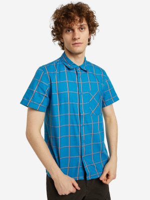 Рубашка с коротким рукавом мужская , Синий Northland. Цвет: синий