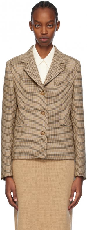 Светло-коричневый миниатюрный пиджак Toteme Totême