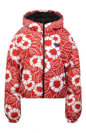 Утепленная куртка Prada. Цвет: красный