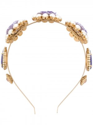 Ободок с цветочным декором Dolce & Gabbana. Цвет: фиолетовый