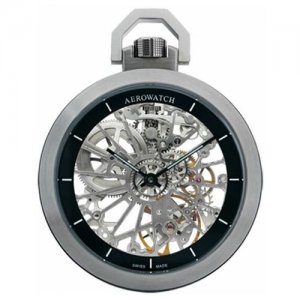 Наручные часы , серебряный, черный AEROWATCH