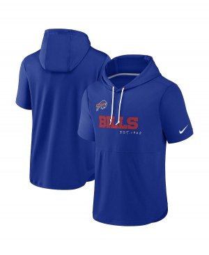 Мужской пуловер с капюшоном Royal Buffalo Bills короткими рукавами Nike