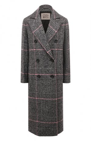 Пальто из шерсти и шелка Cinzia Rocca. Цвет: серый