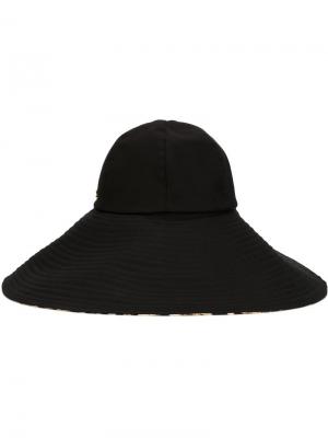 Шляпа с леопардовой подкладкой Roberto Cavalli. Цвет: чёрный