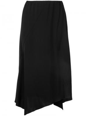 Асимметричная юбка с завышенной талией Cyclas. Цвет: чёрный