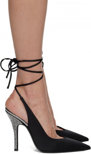 Черные туфли на каблуке Venus с ремешком пятке The Attico