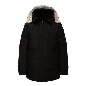Пуховик с меховой отделкой Carson Canada Goose. Цвет: чёрный