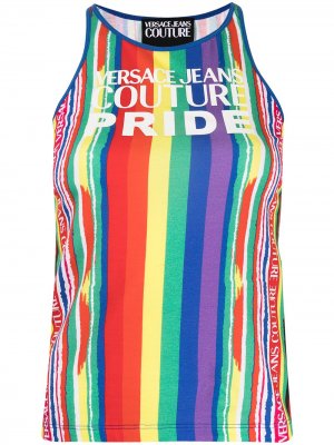 Топ с принтом Pride Project Versace Jeans Couture. Цвет: разноцветный
