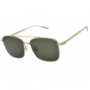 Солнцезащитные очки MB0236SK, зеленый, золотой Montblanc. Цвет: золотистый/зеленый