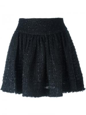 Твидовая юбка мини Simone Rocha. Цвет: чёрный