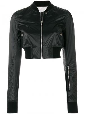 Укороченная куртка-бомбер Rick Owens DRKSHDW. Цвет: черный