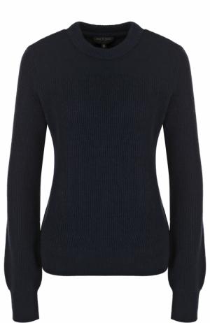 Однотонный кашемировый пуловер с круглым вырезом Rag&Bone. Цвет: темно-синий