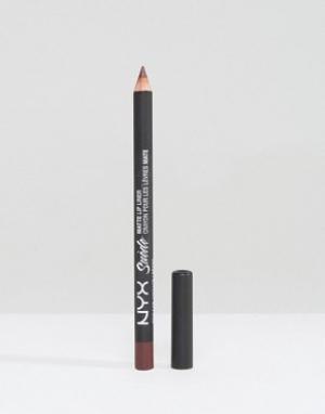 Бархатистый карандаш для губ -Коричневый цвет NYX Professional Makeup