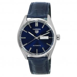 Carrera Day-Date Blue Dial Automatic WBN2012.FC6502 100M Мужские часы Tag Heuer