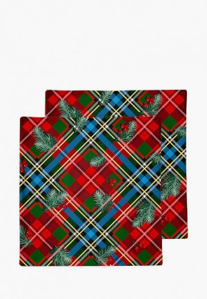 Комплект наволочек декоративных Унисон на молнии 2 шт. 45х45 Happy Holiday. Цвет: разноцветный