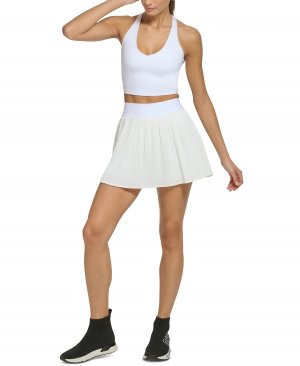 Женские шорты performance со складками без застежек , белый DKNY