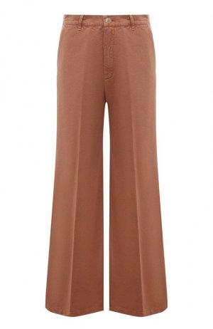 Хлопковые брюки Forte_forte. Цвет: коричневый