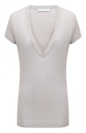Льняная футболка Iro. Цвет: серый