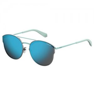 Солнцезащитные очки , голубой, синий Polaroid. Цвет: голубой