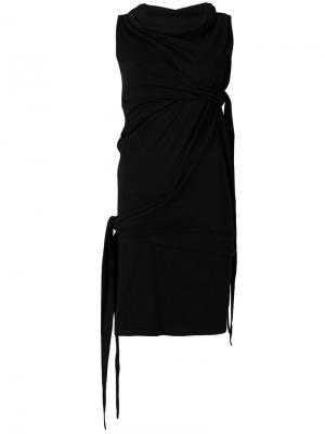 Короткое платье с драпировкой Rick Owens DRKSHDW. Цвет: чёрный