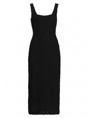 Текстурированное платье миди без рукавов Sloan , черный Mara Hoffman