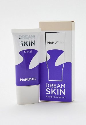 Тональный крем Manly Pro увлажняющий, Dream Skin/Кожа мечты, DS01 - оттенок слоновая кость, 35 мл. Цвет: бежевый
