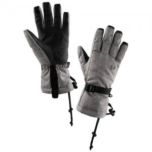 Перчатки сноубордические, горнолыжные мужские - worker grey, размер M Bonus Gloves. Цвет: серый