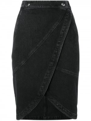 Джинсовая юбка миди Givenchy. Цвет: черный