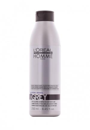 Шампунь LOreal Professional L'Oreal Homme - Уход за волосами и тонирование седины для мужчин 250 мл. Цвет: серебряный