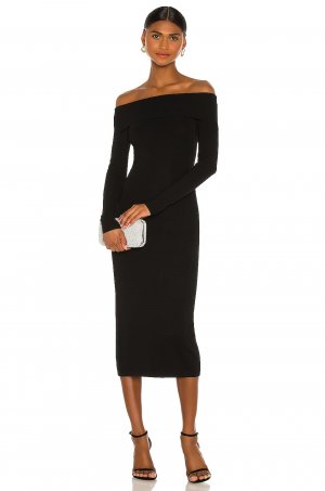 Платье Off Shoulder Knit, черный Bardot