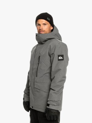Лыжная/зимняя куртка Mission Solid , серый вереск Quiksilver. Цвет: серый