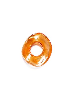 Кольцо из муранского стекла, оранжевый FO072 Bottega Murano. Цвет: оранжевый, золотистый