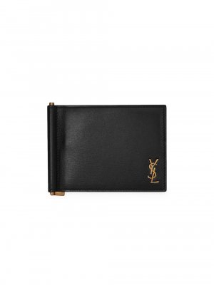 Кожаный кошелек с логотипом , неро Saint Laurent