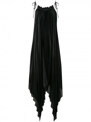 Плиссированное платье свободного кроя Shanshan Ruan. Цвет: черный