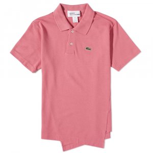 X Lacoste Асимметричная рубашка-поло, розовый Comme Des Garçons Shirt