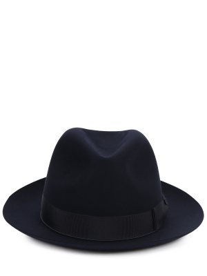 Шляпа шерстяная BORSALINO. Цвет: синий