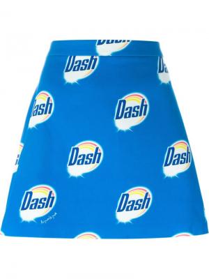 Мини-юбка с принтом Dash Au Jour Le. Цвет: синий