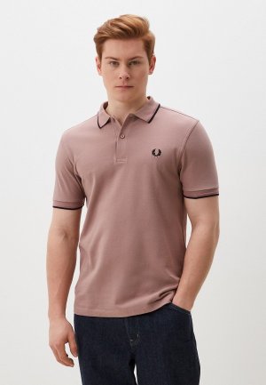 Поло Fred Perry TWIN TIPPED. Цвет: розовый