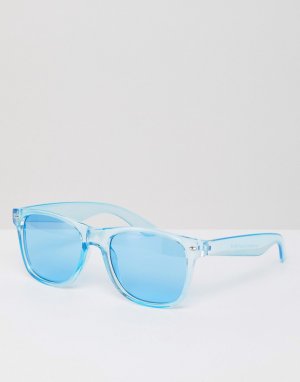 Синие солнцезащитные очки в квадратной оправе -Синий 7X