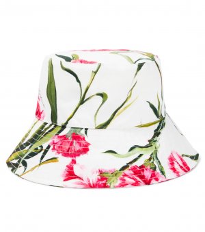 Шляпа-ведро из хлопкового поплина с цветочным принтом , мультиколор Dolce&Gabbana Kids