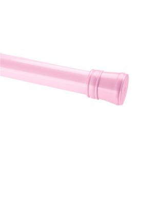 Карниз раздвижной металлический для ванных комнат 104-182см розовый NIKLEN. Цвет: розовый