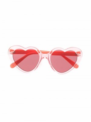 Солнцезащитные очки в оправе форме сердца Stella McCartney Eyewear. Цвет: оранжевый