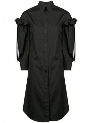 Платье-рубашка с бантами Simone Rocha. Цвет: черный